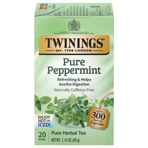 Twinings Peppermint Caffeine Free Herbal Tea Bags - 20 Count