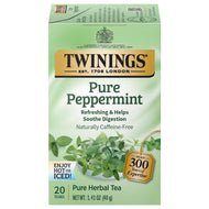 Twinings Peppermint Caffeine Free Herbal Tea Bags - 20 Count (Case of 6)