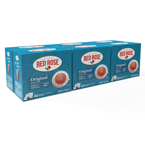 Red Rose Original Black Tea Bags - 40 Count (Case of 6)