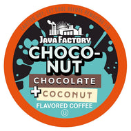 Java Factory Choconut Flavored Single Serve Coffee - 12 Count (Case of 6)