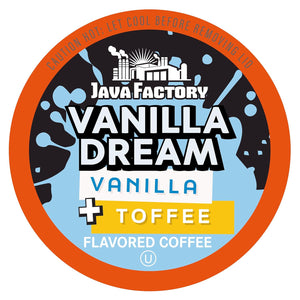 Java Factory Vanilla Dream Flavored Single Serve Coffee - 12 Count (Case of 6)
