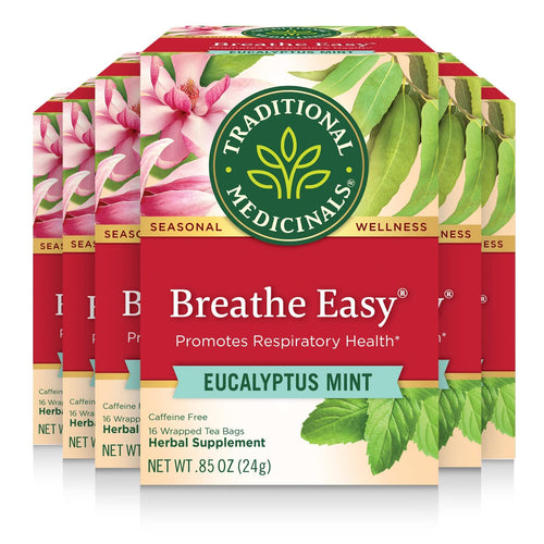 Traditional Medicinals Breathe Easy Herbal Tea Bags - 16 Count (Case of 6)