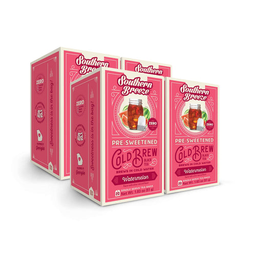 Southern Breeze Cold Brew Watermelon Iced Tea Bags - 20 Count (Case of 4)