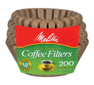 Melitta 8-12 Cup Brown Basket Coffee Filters, 200 Count (Case of 4)