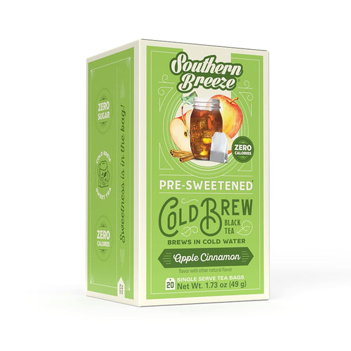 Southern Breeze Cold Brew Sweet Tea Apple Cinnamon Iced Tea with Black Tea - 20 Count