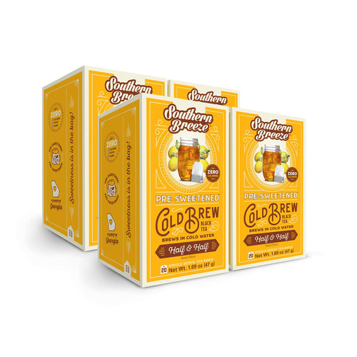 Southern Breeze Cold Brew Half & Half Iced Tea Bags - 20 Count (Case of 4)