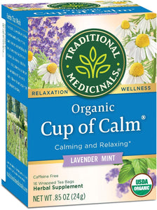 Traditional Medicinals Organic Cup of Calm Caffeine Free Herbal Tea - 16 Count