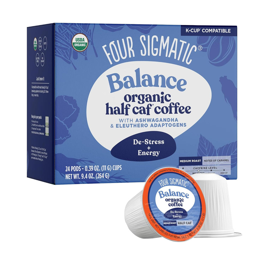 Four Sigmatic Mushroom Coffee Balance Single Serve Cups - 24 Count