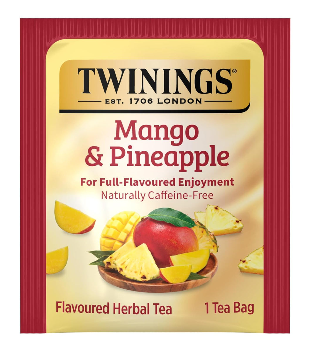 Twinings Mango & Pineapple Herbal Tea Bags, Caffeine Free - 20 Count ...