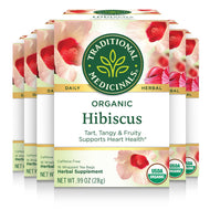 Traditional Medicinals Organic Hibiscus Herbal Tea Bags - 16 Count (Case of 6)