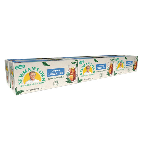 Newman's Own Organic Black Tea Family Size - 22 Count (Case of 6)