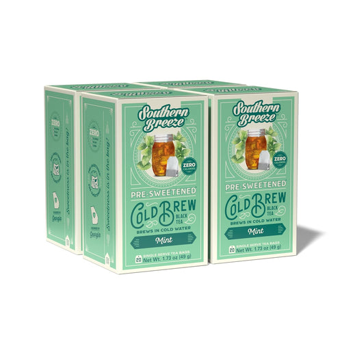 Southern Breeze Cold Brew Mint Iced Tea Bags - 20 Count (Case of 4)