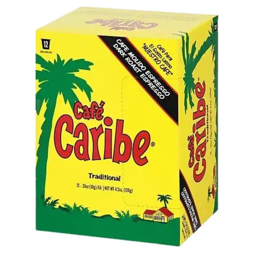 Cafe Caribe Latin Inspired Dark Roasted Espresso Blend Coffee Single Serve Cups - 12 Count