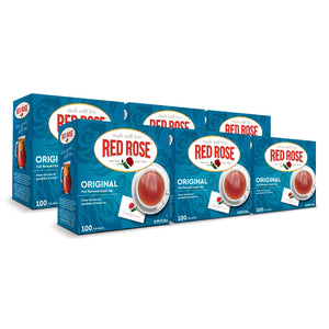 Red Rose Original Black Tea Bags - 100 Count (Case of 6)