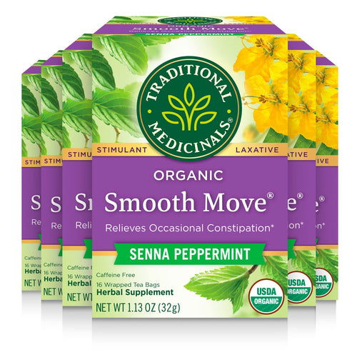 Traditional Medicinals Smooth Move Peppermint Herbal Tea - 16 Count (Case of 6)