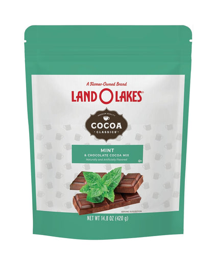 Land O Lakes Cocoa Classics Mint Cocoa Mix Pouch -14.8 Ounce