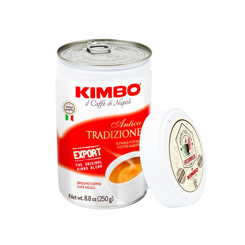 Kimbo Tradizione Original Italian Ground Coffee - 8.8 Ounce Can (Case of 6)