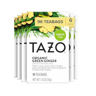 Tazo Tea Organic Green Ginger Tea Bags - 16 Count (Case of 6)