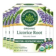 Traditional Medicinals Organic Licorice Root Tea Bags - 16 Count (Case of 6)
