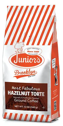 Junior's Most Fabulous Hazelnut Torte Flavored Ground Coffee - 12 Ounce