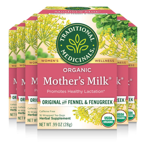 Traditional Medicinals Organic Mother's Milk Herbal Tea Bags - 16 Count (Case of 6)