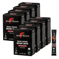 Mount Hagen Organic Instant Regular Coffee Single Serve Sticks - 25 Count (Case of 8)
