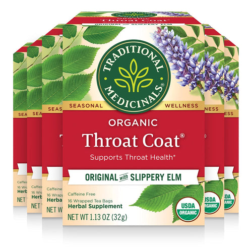 Traditional Medicinals Organic Throat Coat Tea Bags - 16 Count (Case of 6)