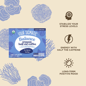 Four Sigmatic Mushroom Coffee Balance Single Serve Cups - 24 Count