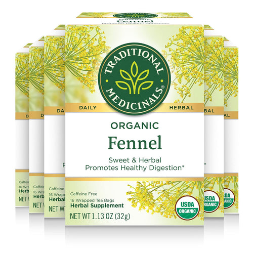 Traditional Medicinals Fennel Herbal Tea Bags - 16 Count (Case of 6)