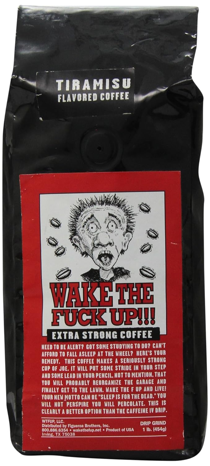 Wake the F'Up Uncensored Coffee, Tiramisu Flavored Extra Strong - 16 Ounce