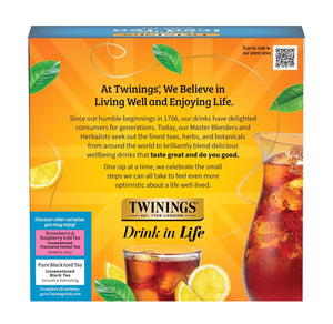 Twinings Lemon Flavored Black Iced Tea Bags - 72 Count