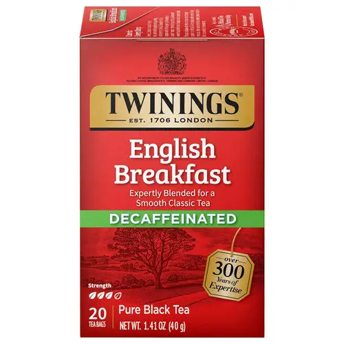 Twinings Decaf English Breakfast Black Tea Bags - 20 Count