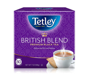 Tetley British Blend Premium Black Tea Bags, Rainforest Alliance Certified - 80 Count