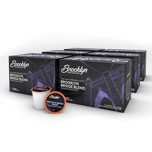 Brooklyn Beans Brooklyn Bridge Blend Single Serve Coffee Cups - 12 Count (Case of 6)