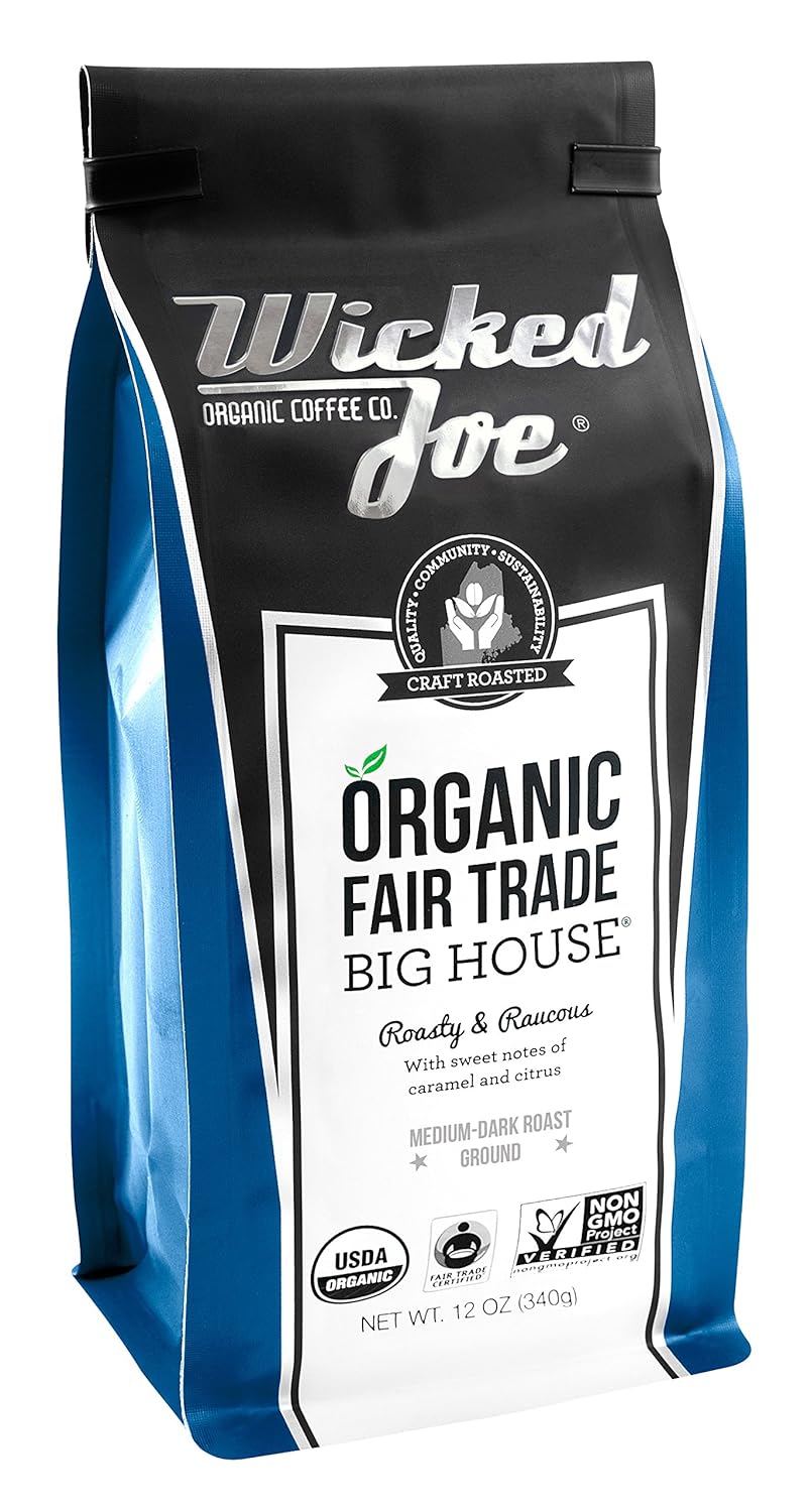 Wicked Joe Big House Oragnic Fair Trade Ground Coffee - 12 Ounce