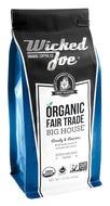 Wicked Joe Big House Organic Fair Trade Ground Coffee - 12 Ounce (Case of 6)