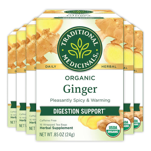 Traditional Medicinals Organic Ginger Tea Bags - 16 Count (Case of 6)
