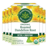 Traditional Medicinals Roasted Dandelion Root Tea Bags - 16 Count (Case of 6)