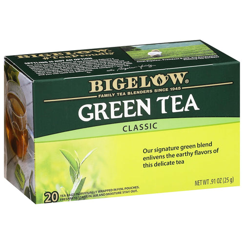 Bigelow Classic Green Tea Bags - 20 Count Box (Pack of 6)