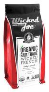 Wicked Joe French Roast Organic Fair Trade Ground Coffee - 12 Ounce (Case of 6)