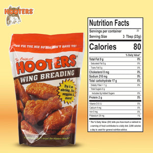 Hooters Wing Breading - Versatile Crispy & Crunchy Coating - 16 Oz