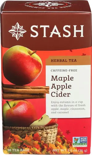 Stash Tea Maple Apple Cider Caffeine Free Herbal Tea - 18 Count