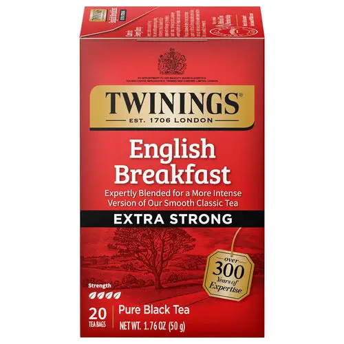 Twinings English Breakfast Extra Strong Black Tea Bags - 20 Count