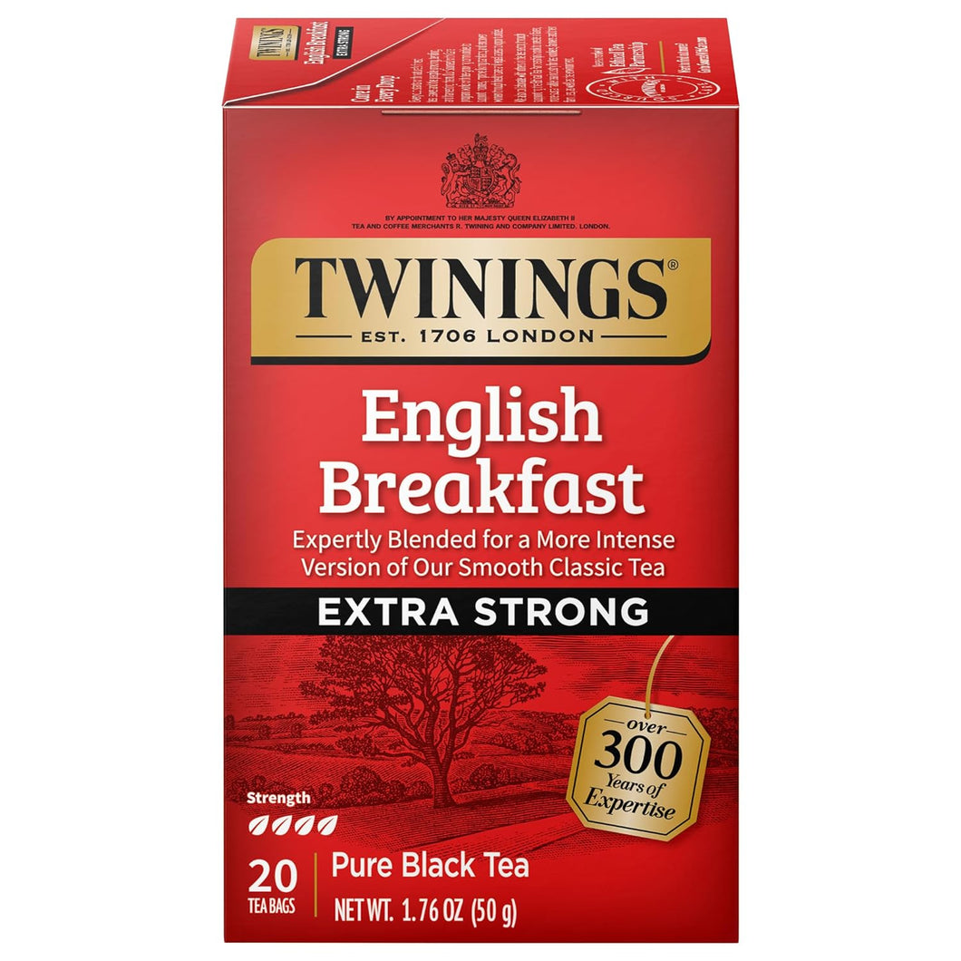 Twinings English Breakfast Extra Strong Black Tea Bags - 20 Count