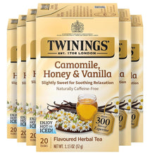 Twinings Camomile, Honey, Vanilla Herbal Tea Bags - 20 Count (Case of 6)