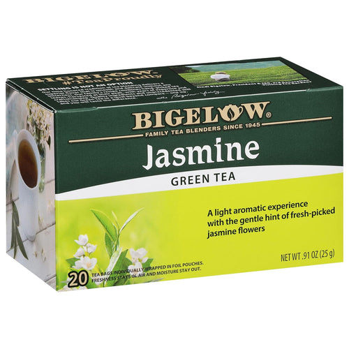 Bigelow Jasmine Green Tea Bags - 20 Count Box (Pack of 6)