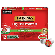 Twinings English Breakfast Decaffeinated Tea K-Cups - 12 Count (Case of 6)