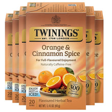 Twinings Orange & Cinnamon Herbal Tea Bags - 20 Count (Case of 6)