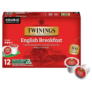 Twinings English Breakfast Tea Single Serve K-Cups - 12 Count (Case of 6)
