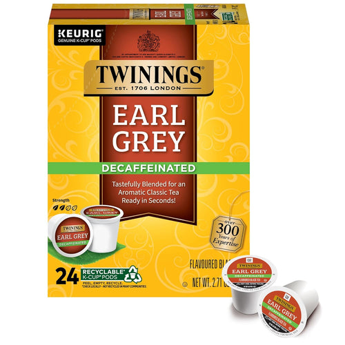 Twinings Earl Grey Decaf Tea Keurig K-Cups - 24 Count (Case of 4)